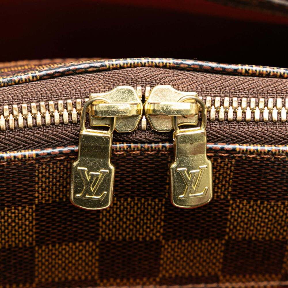 LOUIS VUITTON Authentic Brown Damier Leather Tote Bag - Picture 4 of 8
